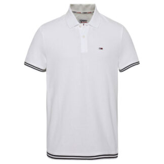 Polo Tommy Jeans Classic Tips Blanco
