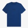 Camiseta Fred Perry Bordada Azul Cobalto