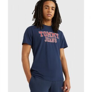 Camiseta Tommy Jeans Azul Logo Algodón orgánico