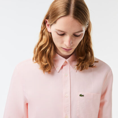 Camisa Lacoste Oxford Rosa - Imagen 3