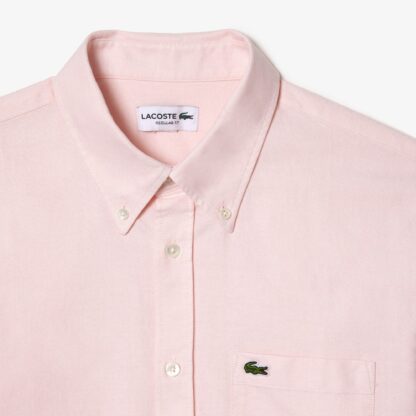 Camisa Lacoste Oxford Rosa - Imagen 6