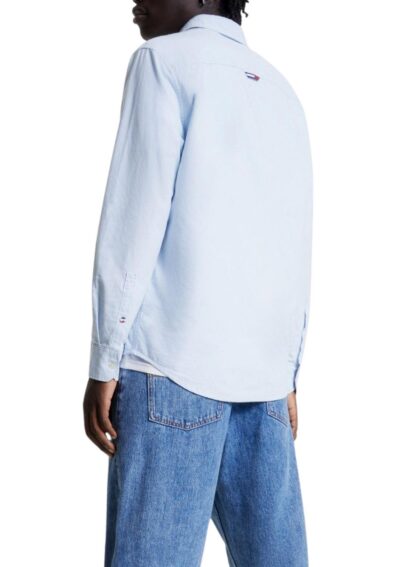 Camisa Tommy Jeans Oxford Classic Celeste - Imagen 3