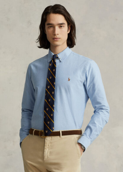 Camisa Polo Ralph Lauren Oxford Celeste
