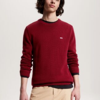 Jersey Tommy Jeans Cuello Redondo Rojo