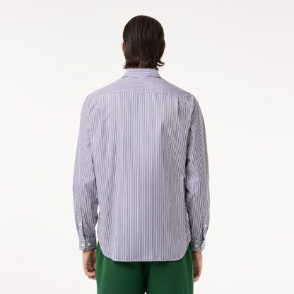 Camisa Lacoste Algodón Rayas Marino - Imagen 4