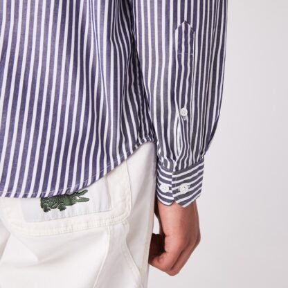 Camisa Lacoste Algodón Rayas Marino - Imagen 10