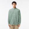 Camisa Lacoste Popelín Cuadros Verdes
