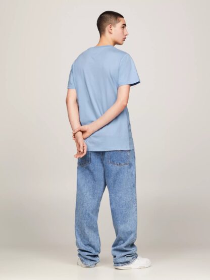 Camiseta Tommy Jeans Slim Logo Celeste - Imagen 3