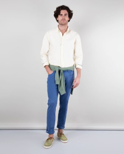 Camisa El Ganso Oxford Lisa Amarilla - Imagen 3