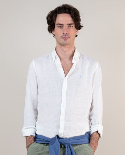 Camisa El Ganso Lino Blanca