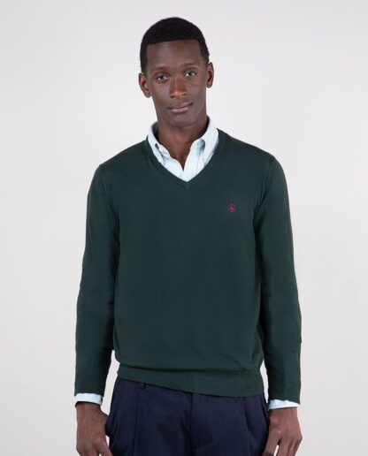 Jersey El Ganso Cuello Pico Coderas Verde