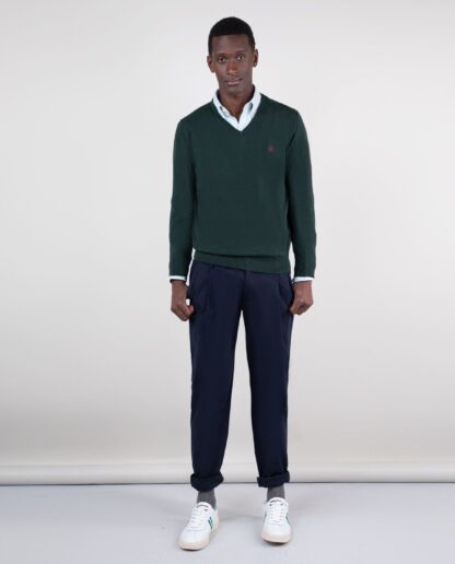 Jersey El Ganso Cuello Pico Coderas Verde - Imagen 2