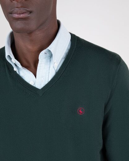 Jersey El Ganso Cuello Pico Coderas Verde - Imagen 7