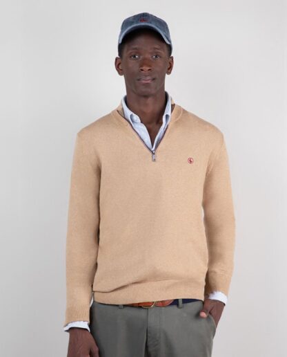 Jersey El Ganso Cuello Mock Camel