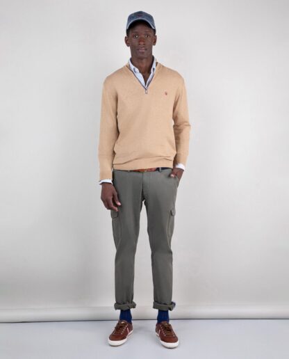 Jersey El Ganso Cuello Mock Camel - Imagen 3