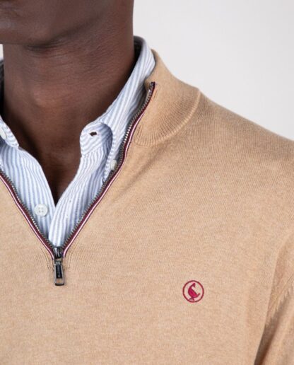 Jersey El Ganso Cuello Mock Camel - Imagen 6