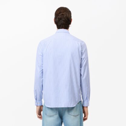 Camisa Lacoste Algodón Rayas Azul - Imagen 4