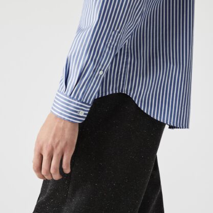 Camisa Lacoste Algodón Rayas Azul - Imagen 9