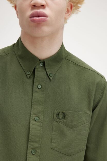 Camisa Fred Perry Oxford Verde - Imagen 3