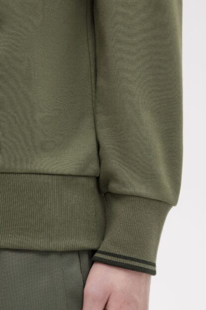 Sudadera Fred Perry Cuello Redondo Verde - Imagen 4