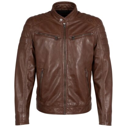 Chaqueta de Cuero GB Derry Mauritius Cognac