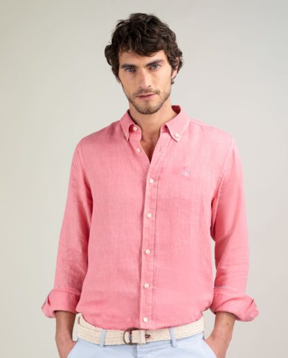 Camisa El Ganso Lino Coral