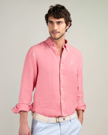 Camisa El Ganso Lino Coral - Imagen 3