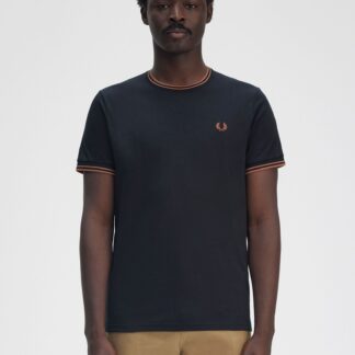 Camiseta Fred Perry Ribete Azul