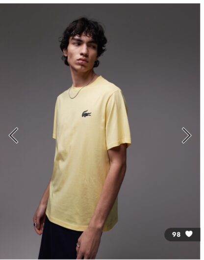 Camiseta Lacoste Amarilla - Imagen 6