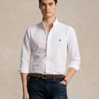 Camisa Polo Ralph Lauren Blanca Popelín Elástico