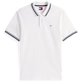 Polo Tommy Jeans Regular Tipped Blanco