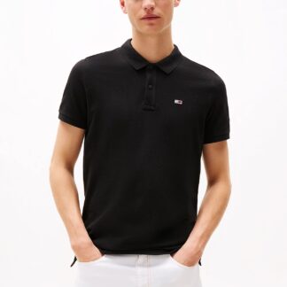 Polo Tommy Jeans Slim Negro