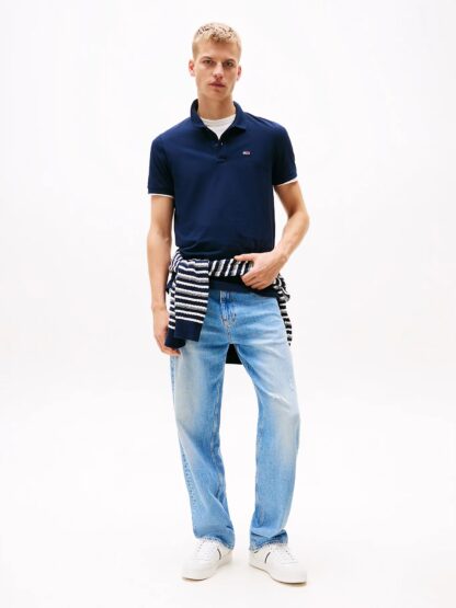 Polo Tommy Jeans Slim Azul - Imagen 5