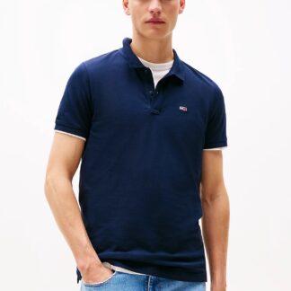 Polo Tommy Jeans Slim Azul