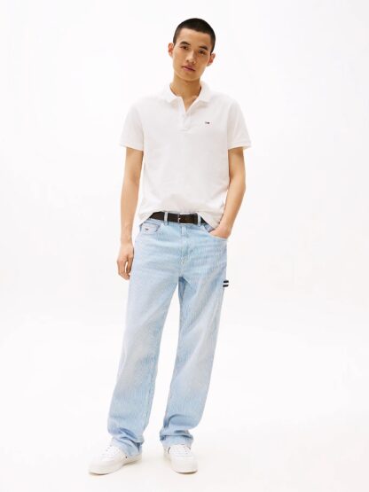 Polo Tommy Jeans Slim Blanco - Imagen 5