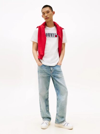 Camiseta Tommy Jeans Regular Blanca - Imagen 4