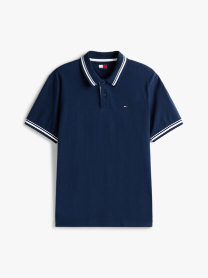 Polo Tommy Jeans Regular Tipped Azul - Imagen 4