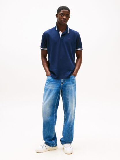 Polo Tommy Jeans Regular Tipped Azul - Imagen 3