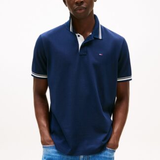 Polo Tommy Jeans Regular Tipped Azul