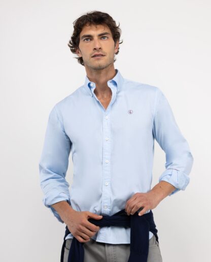 Camisa El Ganso Garment Dyed Celeste