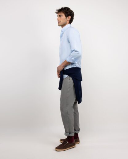 Camisa El Ganso Garment Dyed Celeste - Imagen 5