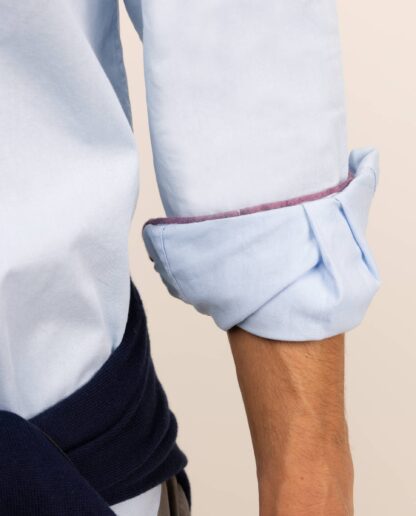 Camisa El Ganso Garment Dyed Celeste - Imagen 8