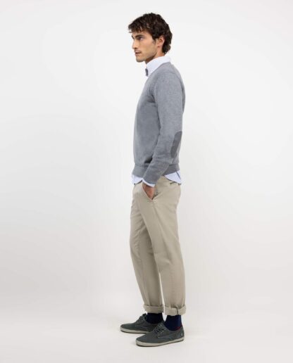 Jersey El Ganso Cuello Pico Coderas Gris - Imagen 2