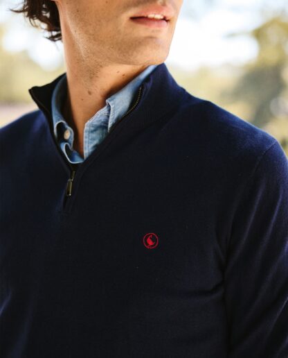Jersey El Ganso Cuello Mock Marino - Imagen 2