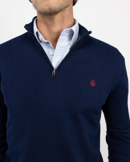 Jersey El Ganso Cuello Mock Marino - Imagen 8