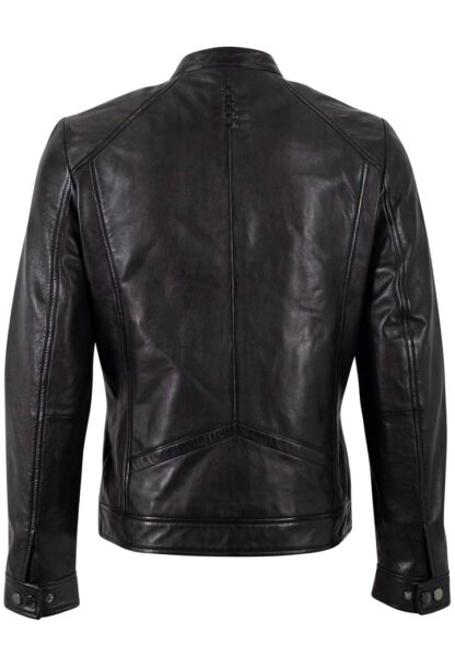 Chaqueta de Cuero Mauritius MM Tibor Biker Negra - Imagen 2