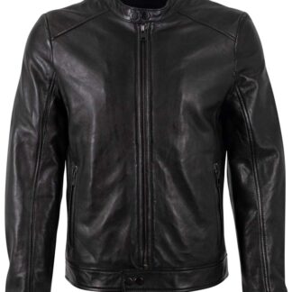 Chaqueta de Cuero Mauritius MM Tibor Biker Negra