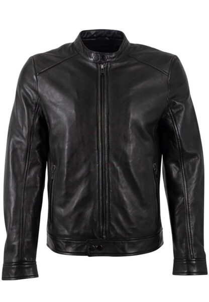 Chaqueta de Cuero Mauritius MM Tibor Biker Negra