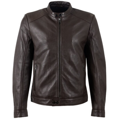 Chaqueta de Cuero Mauritius MM Tibor Biker Marrón - Imagen 2