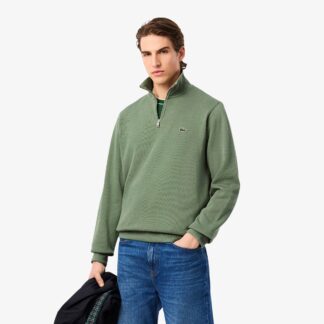 Sudadera Lacoste Cuello Cremallera Verde